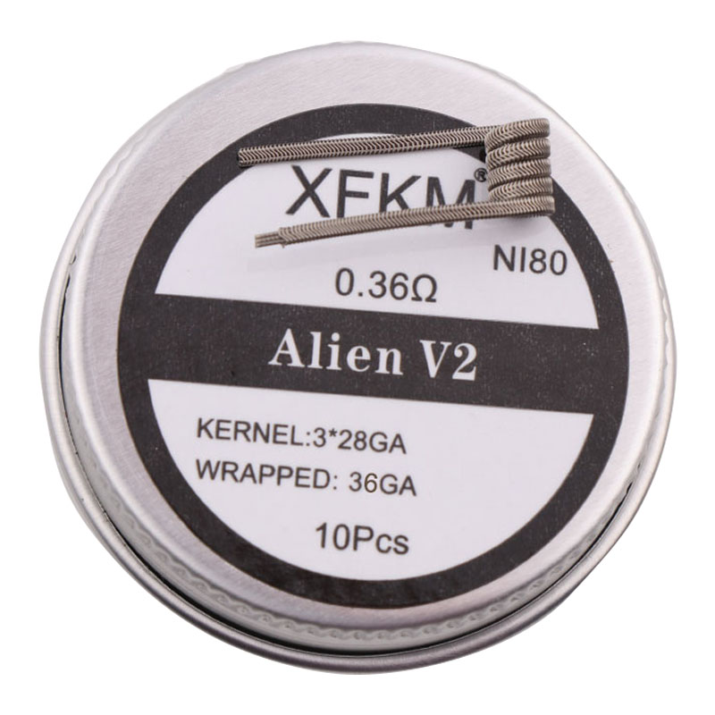 Clapton Wire Pre Built - NOVO XFKM NI80/A1/SS316L 10 pçs/lote Bobina