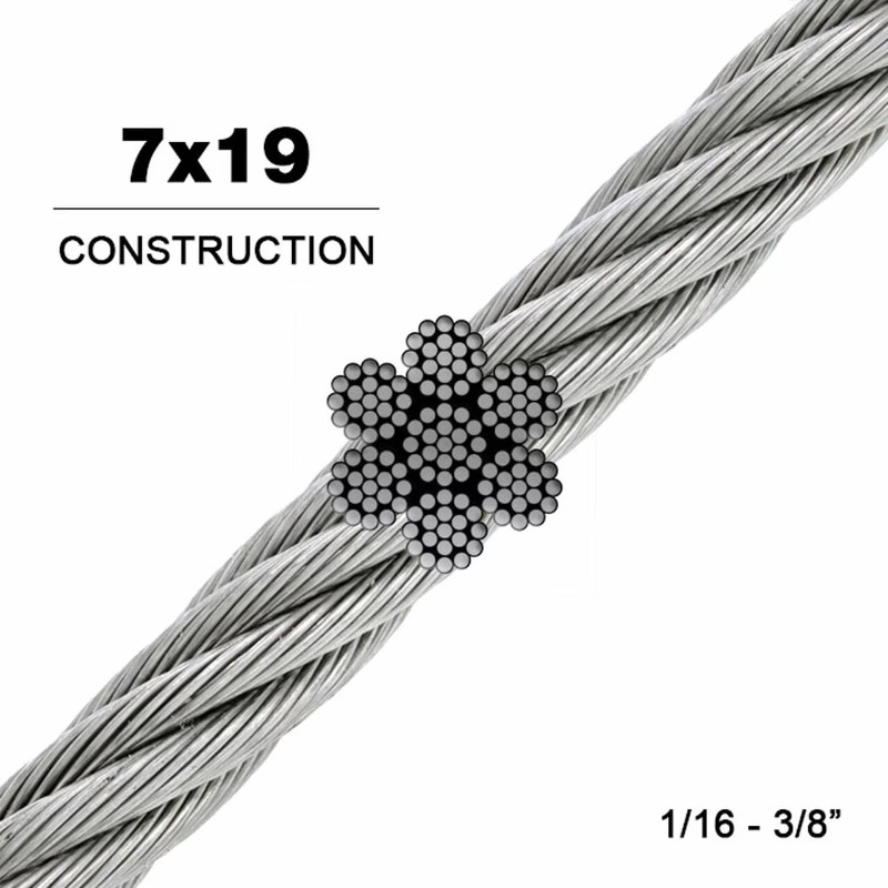 Corda de fio 7x19 diâmetro 3.1 - Stainless Wire Ss316 avaliação e preço