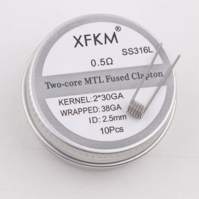 Xfkm-bobinas premade para mod, - Clapton Wire Pre Built avaliação e preço
